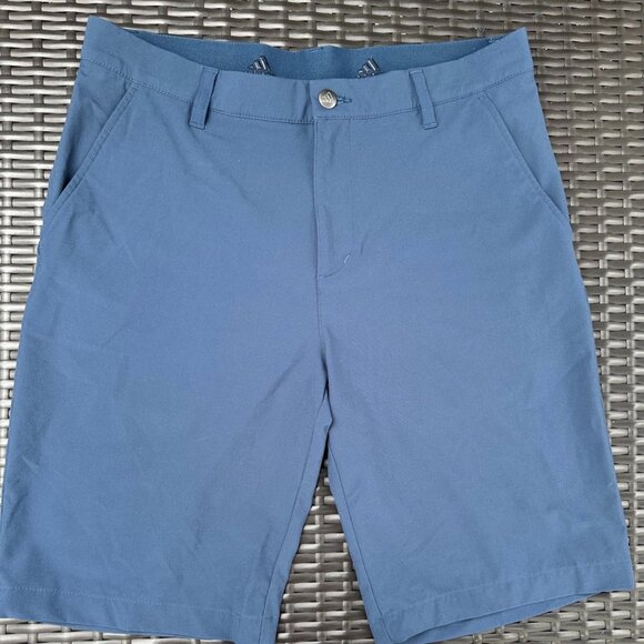 Men's Adidas Stretch Flat Front Golf Short Blue - 30 - Picture 1 of 4